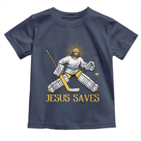 Jesus Saves Toddler T Shirt Funny Christian Ice Hockey Goalie Gift - Wonder Print Shop