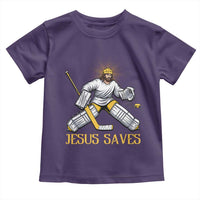 Jesus Saves Toddler T Shirt Funny Christian Ice Hockey Goalie Gift - Wonder Print Shop