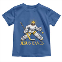 Jesus Saves Toddler T Shirt Funny Christian Ice Hockey Goalie Gift - Wonder Print Shop