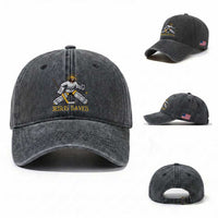 Jesus Saves Washed Cotton Baseball Cap Funny Christian Ice Hockey Goalie Gift
