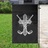 Faith Family Hockey Cross Garden Flag Religious Ice Hockey Lover Gift - Wonder Print Shop