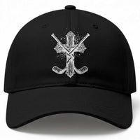 Faith Family Hockey Cross Baseball Cap Religious Ice Hockey Lover Gift