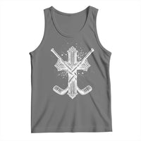 Faith Family Hockey Cross Tank Top Religious Ice Hockey Lover Gift - Wonder Print Shop