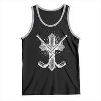 Faith Family Hockey Cross Tank Top Religious Ice Hockey Lover Gift - Wonder Print Shop