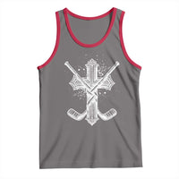 Faith Family Hockey Cross Tank Top Religious Ice Hockey Lover Gift - Wonder Print Shop