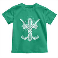 Faith Family Hockey Cross Toddler T Shirt Religious Ice Hockey Lover Gift - Wonder Print Shop