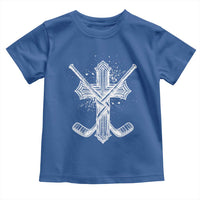 Faith Family Hockey Cross Toddler T Shirt Religious Ice Hockey Lover Gift - Wonder Print Shop