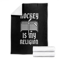 Hockey Is My Religion Throw Blanket Funny Christian Goalie Gift - Wonder Print Shop