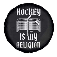 Hockey Is My Religion Spare Tire Cover Funny Christian Goalie Gift - Wonder Print Shop