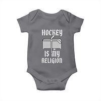 Hockey Is My Religion Baby Onesie Funny Christian Goalie Gift - Wonder Print Shop
