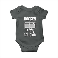 Hockey Is My Religion Baby Onesie Funny Christian Goalie Gift - Wonder Print Shop