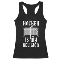 Hockey Is My Religion Racerback Tank Top Funny Christian Goalie Gift - Wonder Print Shop
