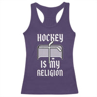 Hockey Is My Religion Racerback Tank Top Funny Christian Goalie Gift - Wonder Print Shop