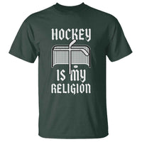 Hockey Is My Religion T Shirt Funny Christian Goalie Gift - Wonder Print Shop