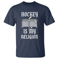 Hockey Is My Religion T Shirt Funny Christian Goalie Gift - Wonder Print Shop