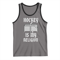 Hockey Is My Religion Tank Top Funny Christian Goalie Gift - Wonder Print Shop