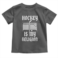 Hockey Is My Religion Toddler T Shirt Funny Christian Goalie Gift - Wonder Print Shop