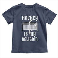 Hockey Is My Religion Toddler T Shirt Funny Christian Goalie Gift - Wonder Print Shop