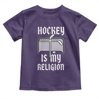 Hockey Is My Religion Toddler T Shirt Funny Christian Goalie Gift - Wonder Print Shop