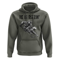 Funny Christian Ice Hockey Lover Gift Hoodie He Is Rizzin - Wonder Print Shop