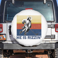 He Is Rizzin Spare Tire Cover Christian Hockey Retro Funny Gift For Believers - Wonder Print Shop