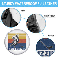 He Is Rizzin Spare Tire Cover Christian Hockey Retro Funny Gift For Believers - Wonder Print Shop