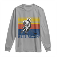 He Is Rizzin Long Sleeve Shirt Christian Hockey Retro Funny Gift For Believers - Wonder Print Shop