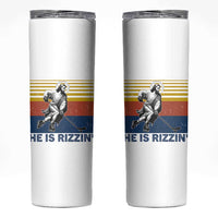 He Is Rizzin Skinny Tumbler Christian Hockey Retro Funny Gift For Believers - Wonder Print Shop
