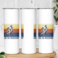 He Is Rizzin Skinny Tumbler Christian Hockey Retro Funny Gift For Believers - Wonder Print Shop