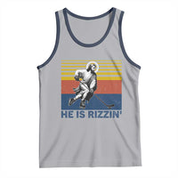 He Is Rizzin Tank Top Christian Hockey Retro Funny Gift For Believers - Wonder Print Shop