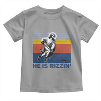 He Is Rizzin Toddler T Shirt Christian Hockey Retro Funny Gift For Believers - Wonder Print Shop