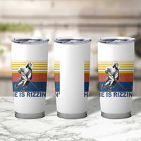 He Is Rizzin Tumbler Cup Christian Hockey Retro Funny Gift For Believers - Wonder Print Shop