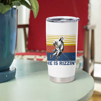 He Is Rizzin Tumbler Cup Christian Hockey Retro Funny Gift For Believers - Wonder Print Shop