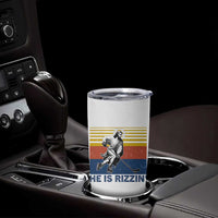 He Is Rizzin Tumbler Cup Christian Hockey Retro Funny Gift For Believers - Wonder Print Shop