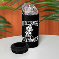 Jesus Ice Hockey Players Walk On Water 4 in 1 Can Cooler Tumbler Funny Christian Gift - Wonder Print Shop