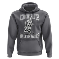 Jesus Ice Hockey Players Walk On Water Hoodie Funny Christian Gift - Wonder Print Shop