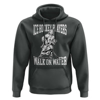 Jesus Ice Hockey Players Walk On Water Hoodie Funny Christian Gift - Wonder Print Shop