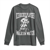 Jesus Ice Hockey Players Walk On Water Long Sleeve Shirt Funny Christian Gift - Wonder Print Shop