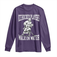 Jesus Ice Hockey Players Walk On Water Long Sleeve Shirt Funny Christian Gift - Wonder Print Shop