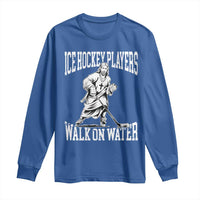 Jesus Ice Hockey Players Walk On Water Long Sleeve Shirt Funny Christian Gift - Wonder Print Shop