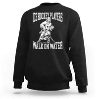 Jesus Ice Hockey Players Walk On Water Sweatshirt Funny Christian Gift - Wonder Print Shop