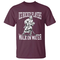 Jesus Ice Hockey Players Walk On Water T Shirt Funny Christian Gift - Wonder Print Shop