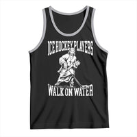 Jesus Ice Hockey Players Walk On Water Tank Top Funny Christian Gift - Wonder Print Shop