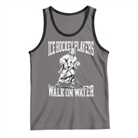 Jesus Ice Hockey Players Walk On Water Tank Top Funny Christian Gift - Wonder Print Shop