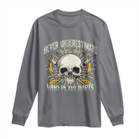 Never Underestimate An Old Who Plays Darts Long Sleeve Shirt Funny Darts Fan - Wonder Print Shop