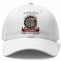 Never Underestimate An Old Man Plays Darts Baseball Cap Gothic Darts Player