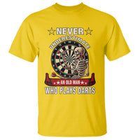 Never Underestimate An Old Man Plays Darts T Shirt Gothic Darts Player - Wonder Print Shop
