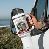 Never Underestimate An Old Man Plays Darts Tumbler With Handle Gothic Darts Player - Wonder Print Shop