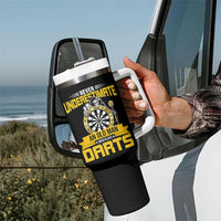Never Underestimate An Old Man Plays Darts Tumbler With Handle Funny Dartist Grim Reaper Gift - Wonder Print Shop