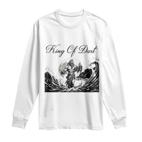 Greek Mythology Poseidon Dartist Long Sleeve Shirt King Of Dart Thrower - Wonder Print Shop